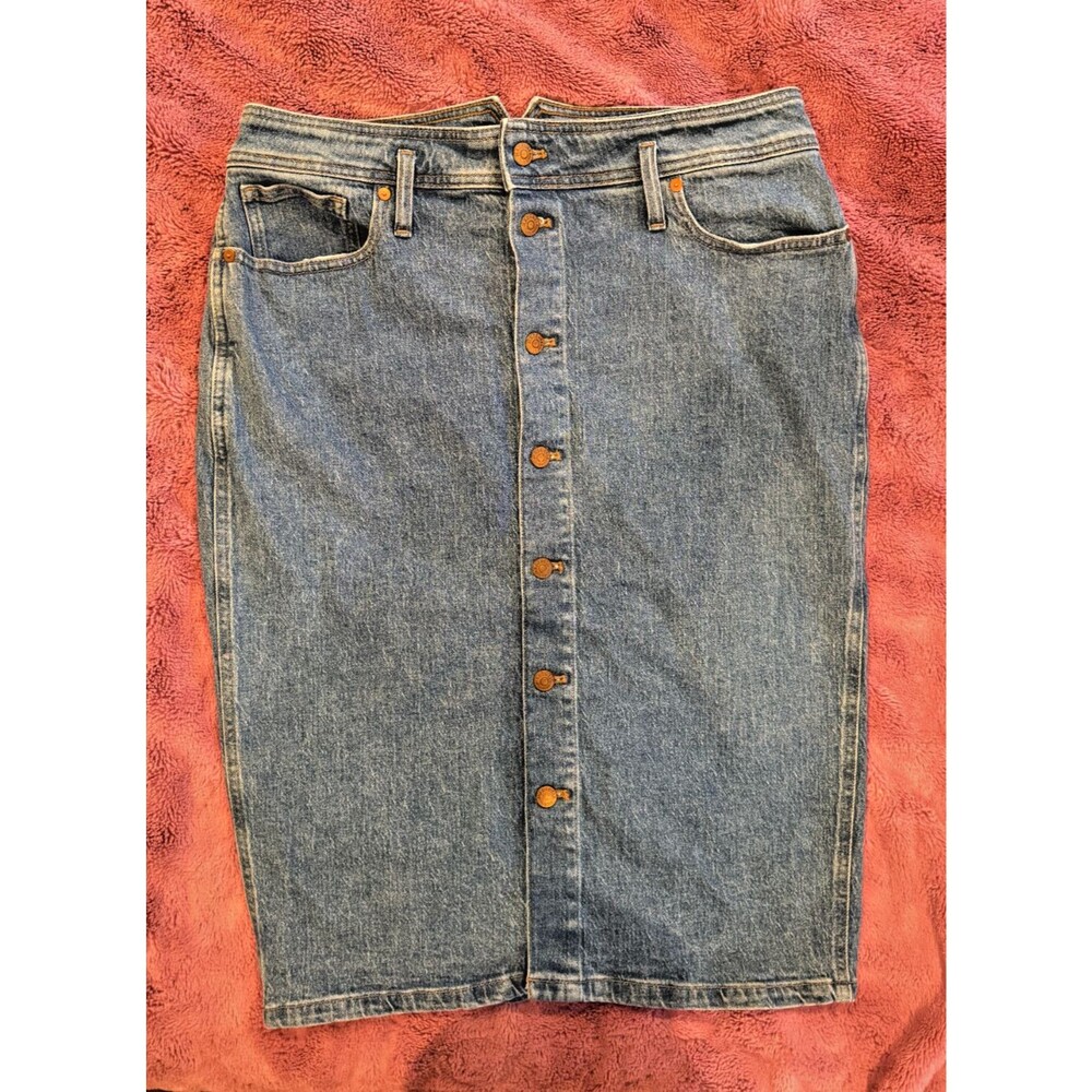 Madewell Denim High-Waist Midi Skirt in Holton Wash: Western Edition size 31